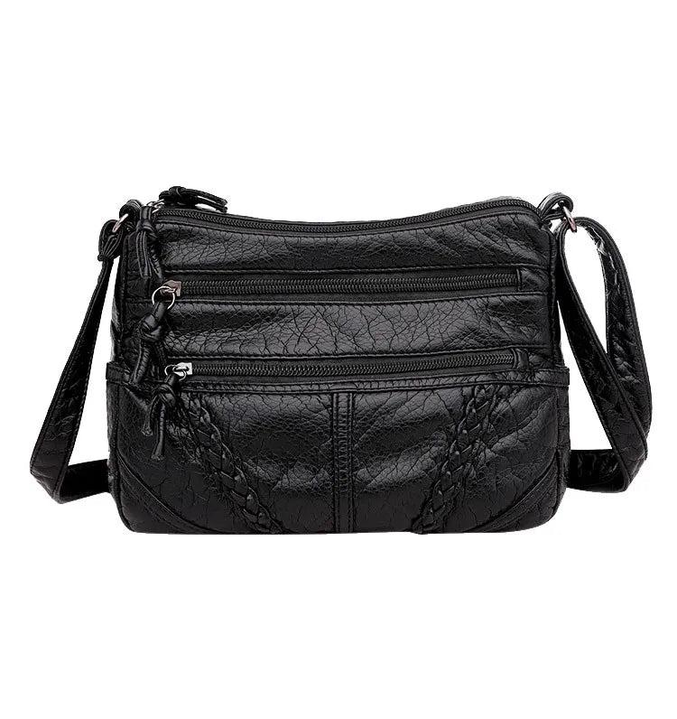 Women's Soft Leather Shoulder Bag Casual Crossbody Travel Tote Handbag