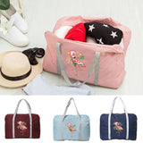 Unisex Foldable Duffle Bag Flamingo Pattern Large Capacity Travel Tote