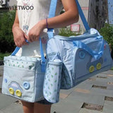 Mom Diaper Bag One Shoulder Baby Bag Set Nappy Mommy Bag Women Travel Handbag