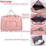 Men's Yoga Gym Sports Shoulder Bag, Waterproof with Wet/Dry Separation