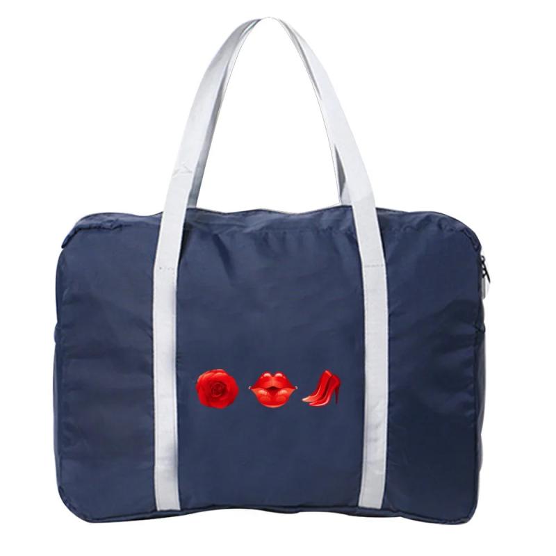 Unisex Travel Bag Mouth Series Portable Foldable Duffle Bag