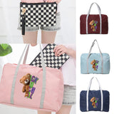 Women Organizer Bags Foldable Travel Bag Portable Handbag Bear Totes
