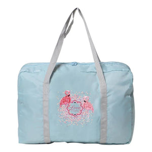 Flamingo Print Zipper Luggage Bag for Yoga and Travel