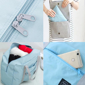 Unisex Foldable Duffle Bag Bear Print Organizers Large Capacity