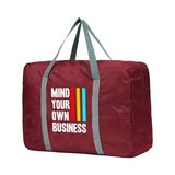 Large Capacity Foldable Travel Bag Unisex Organizers Phrase Print Series