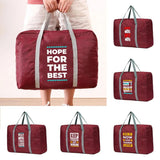 Large Capacity Foldable Travel Bag Unisex Organizers Phrase Print Series