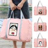 Foldable Zipper Large Capacity Organizer Funny Print Storage Bag