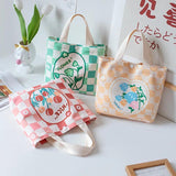 Fruit Canvas Tote Bag for Women Shopper Large Capacity Shoulder Bag