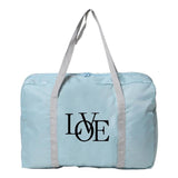 Large Capacity Folding Travel Bags Text Print Tote Handbag