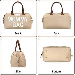 Large Capacity Embroidery Diaper Bag Double Handle Strap Mommy Storage Bag