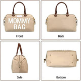 Large Capacity Embroidery Diaper Bag Double Handle Strap Mommy Storage Bag