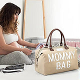Large Capacity Embroidery Diaper Bag Double Handle Strap Mommy Storage Bag