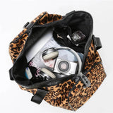 Leopard Shoulder Bag Foldable Travel Bag Large Capacity Handbags