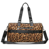 Leopard Shoulder Bag Foldable Travel Bag Large Capacity Handbags
