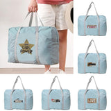 Large Capacity Folding Travel Bag Leopard Print Duffel Set