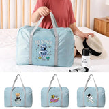 Astronaut Print Travel Bag, Foldable Duffle Handbag