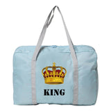 Large Capacity Folding Travel Bags Waterproof Luggage King Print Tote Handbag