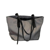 Modern Lady Tote Pouch Smooth Surface Nylon Solid Women Tote Bag
