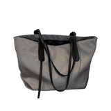 Modern Lady Tote Pouch Smooth Surface Nylon Solid Women Tote Bag