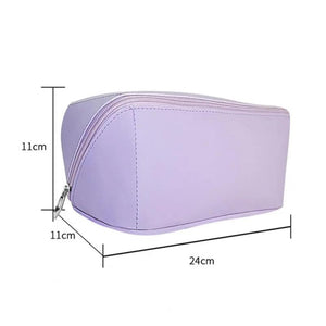 Matte Waterproof Large Capacity Faux Leather Toiletry Bag