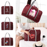 Large Capacity Foldable Travel Bag Print Organizers Bags Handbag