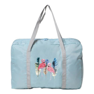 Men's Foldable Fishing Handbag Flamingo Print Camping Storage Pouch