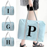Women's High Capacity Travel Bag Folding Duffle Organizer Letter Print