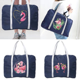 Flamingo Print Foldable Travel Bag Unisex Water Proof Handbags