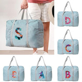 Large Capacity Travel Bag Paint Letter Print Weekender Gym Handbags