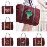 Food Series Printed Travel Bags Nylon Foldable Unisex Large Capacity Luggage