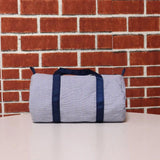 Kids Toddler Seersucker Duffle Navy/purple Striped Personalized Baby Duffle