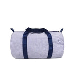 Kids Toddler Seersucker Duffle Navy/purple Striped Personalized Baby Duffle