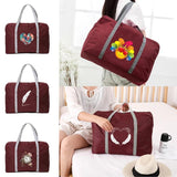 Feather Series Printing Travel Bag Unisex Foldable Handbags