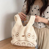 Ins Canvas Bag Corduroy Plush Handbag Leisure Small Bag