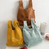 Ins Canvas Bag Corduroy Plush Handbag Leisure Small Bag