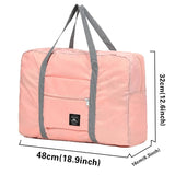 Foldable Zipper Travel Bag Nylon Unisex Large Capacity Luggage Waterproof