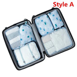 Men Women Travel Bags Sets Soft Packing Cube Storage Pouch Portable