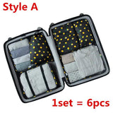 Men Women Travel Bags Sets Soft Packing Cube Storage Pouch Portable