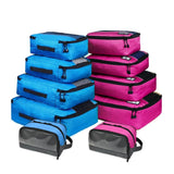 Travel Bag Packing Cubes Toiletry Bags Set For Men Women Nylon 10 Pieces