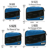 Travel Bag Packing Cubes Toiletry Bags Set For Men Women Nylon 10 Pieces