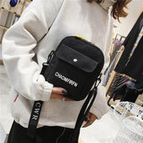 Women's Shoulder Bag 3D Leisure Handbag Outdoor Canvas Zipper Shoulder Bag