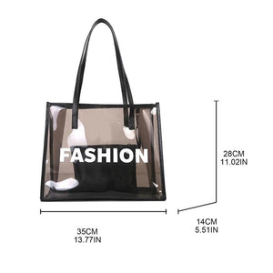 PVC Jelly Bag Clear Handbag Summer Shoulder Bags Tote for Girls