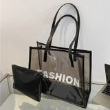 PVC Jelly Bag Clear Handbag Summer Shoulder Bags Tote for Girls