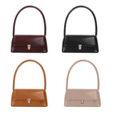Vintage PU Leather Underarm Bag Women Small Shoulder Tote
