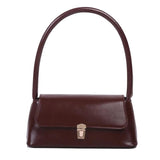 Vintage PU Leather Underarm Bag Women Small Shoulder Tote
