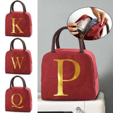 Initials Print Insulated Lunch Bag Thermal Cooler 26 - Bento Pouch Tote