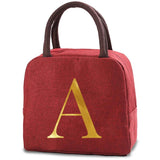 Initials Print Insulated Lunch Bag Thermal Cooler 26 - Bento Pouch Tote