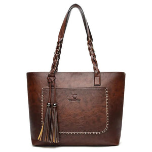 Women's Tassel Bag Large Capacity Shoulder Bag Retro Style