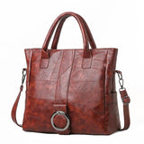Women's Soft Leather High-Capacity Handbag