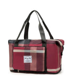 Foldable Gym Tote with Wet Dry Separation and Shoe Compartment